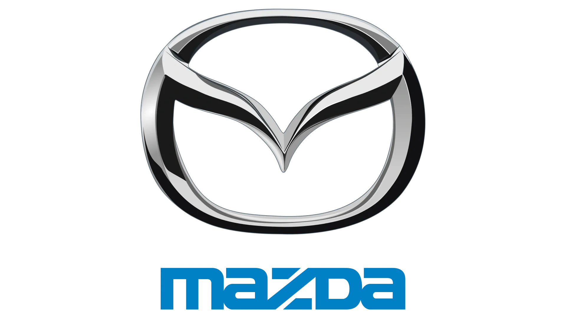 A mazda logo is shown on a white background.