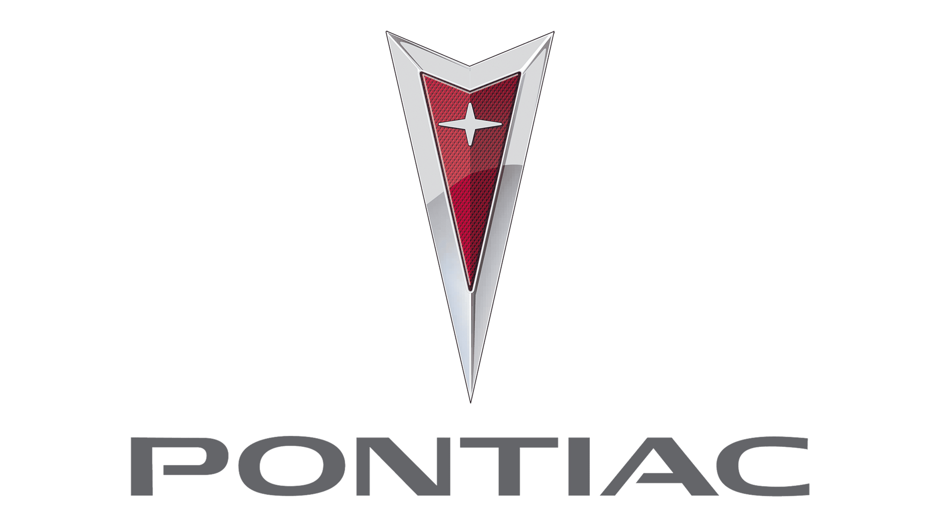 The pontiac logo is shown on a white background.