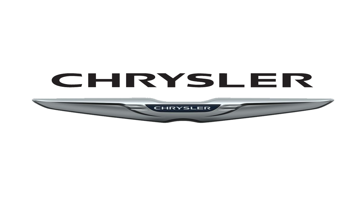 The chrysler logo is shown on a white background.