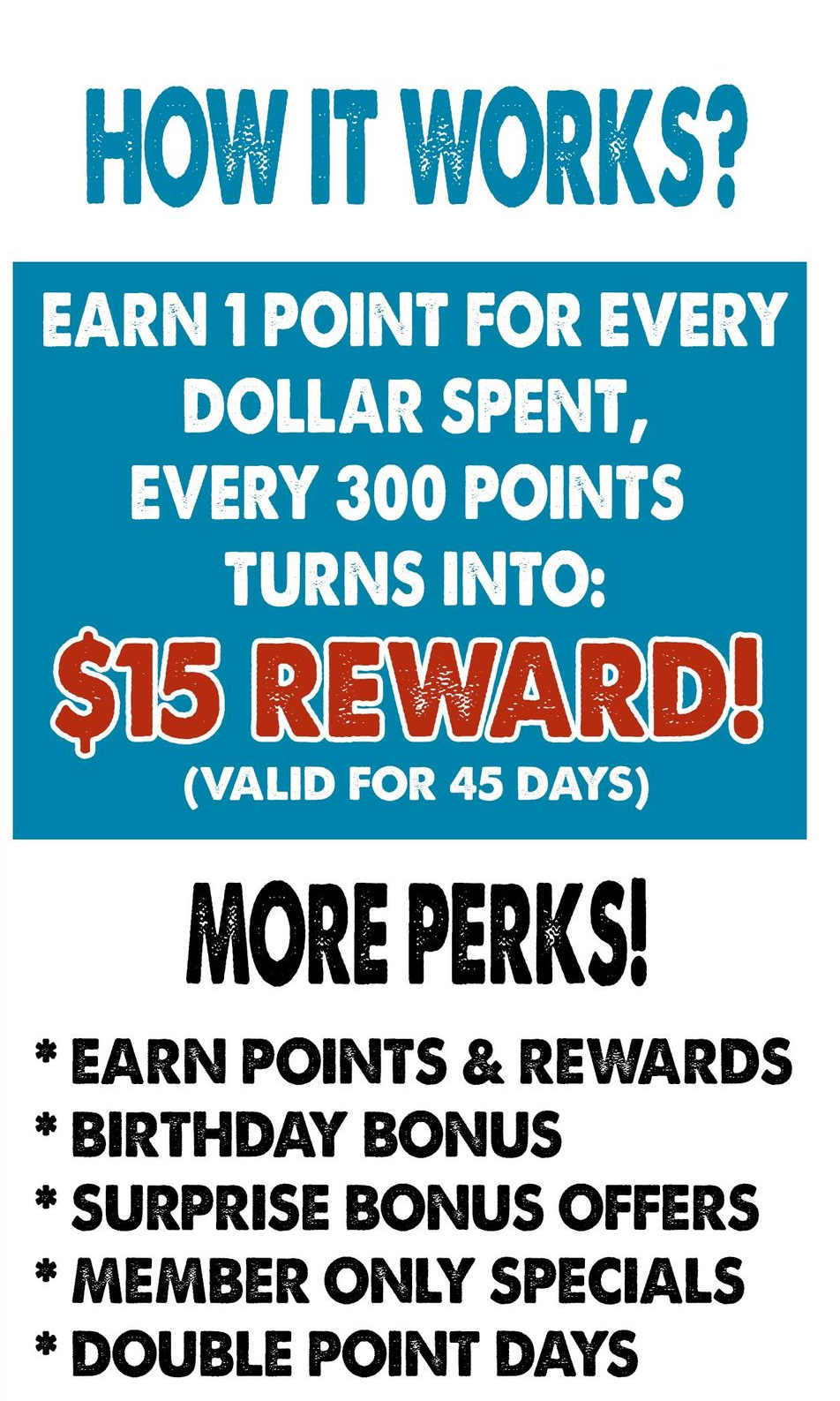 ? Join Tavolo Rewards — It's Free! ? Join Tavolo Rewards — It's Free!
Earn points every time you dine with us and turn them into real savings. Sign up today and get $10 off your next visit plus 50 bonus points to get you started.
How it works:
Earn 1 point per $1 spent. Every 300 points = $15 Reward (valid 45 days).
