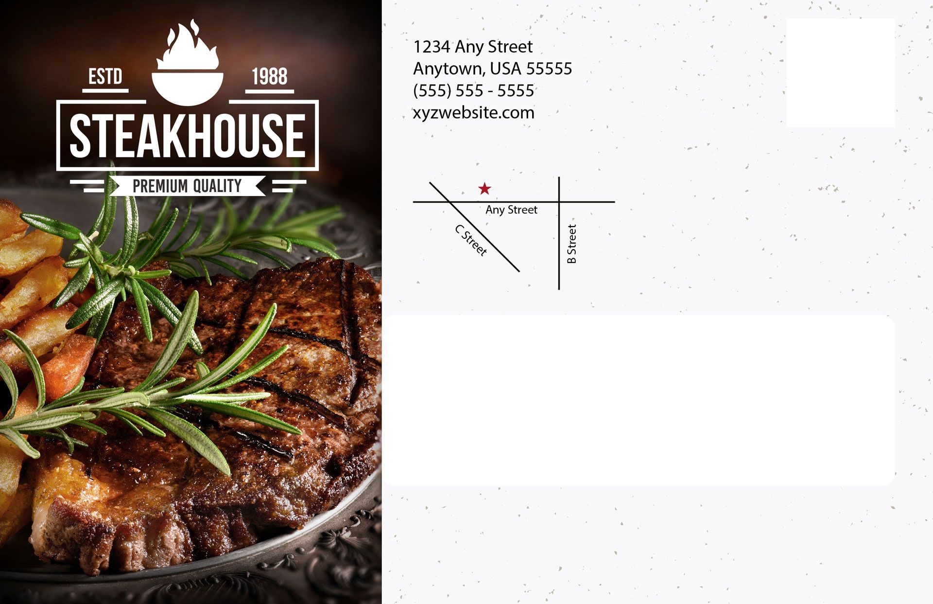 Steak House Sample Card