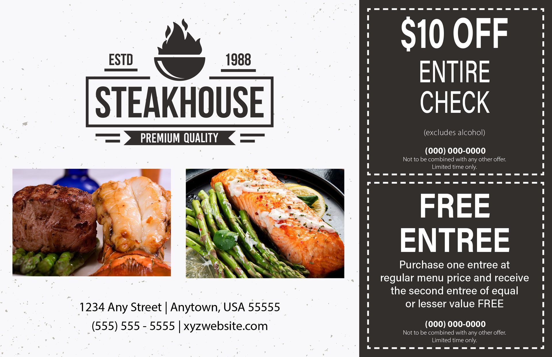 Steak House Sample Card
