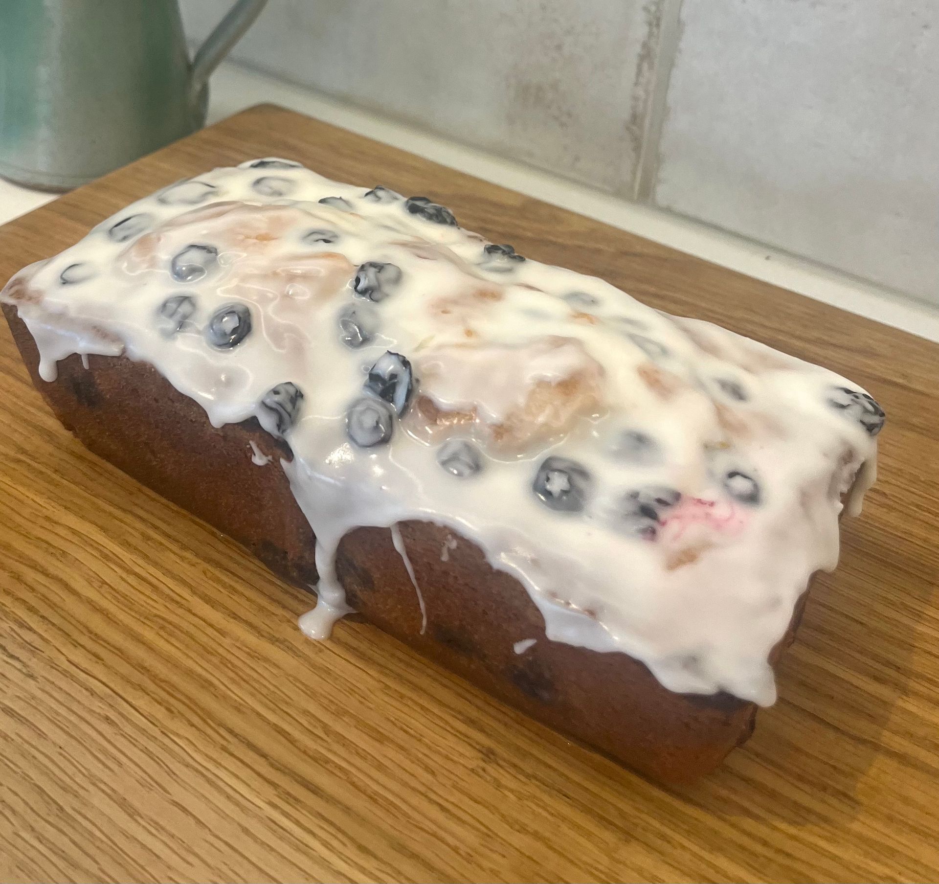 Lemon and blueberry loaf cake
