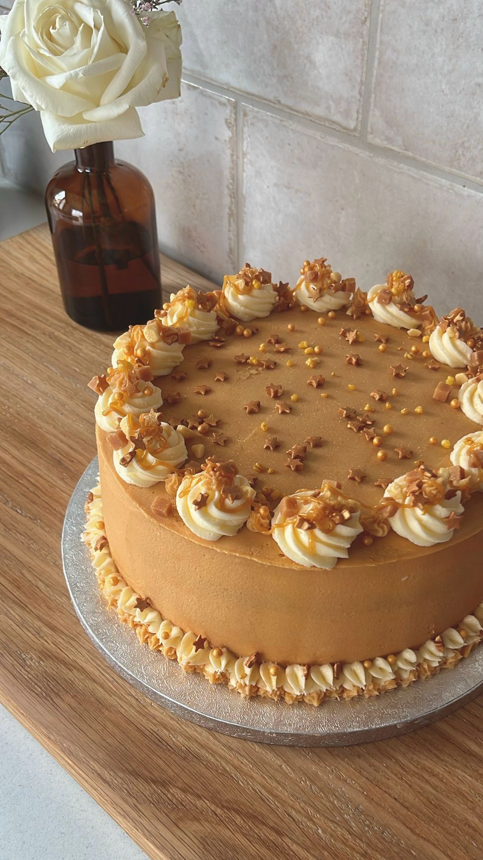 Decorated Salted Caramel Cake