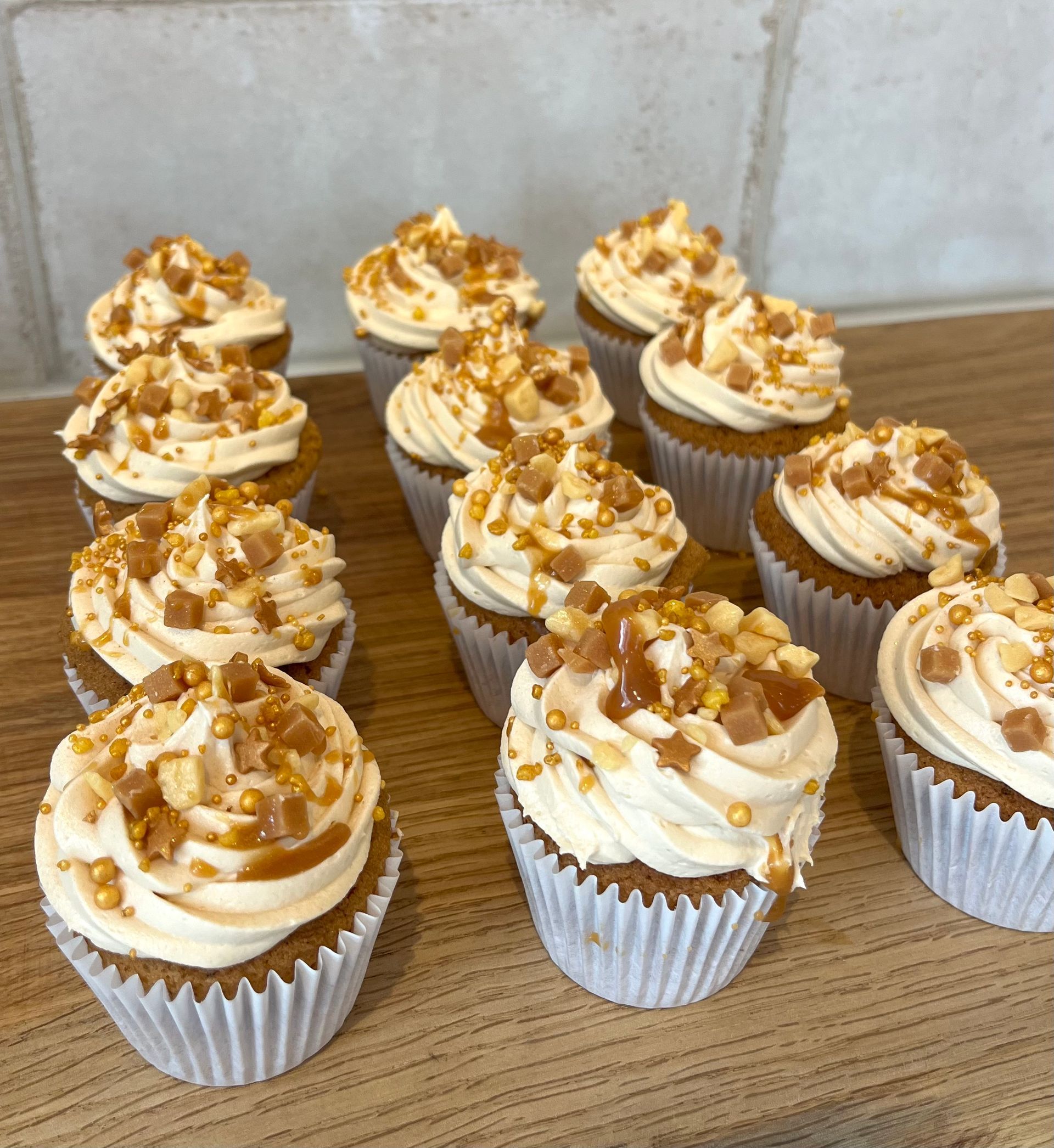 Salted caramel cupcakes