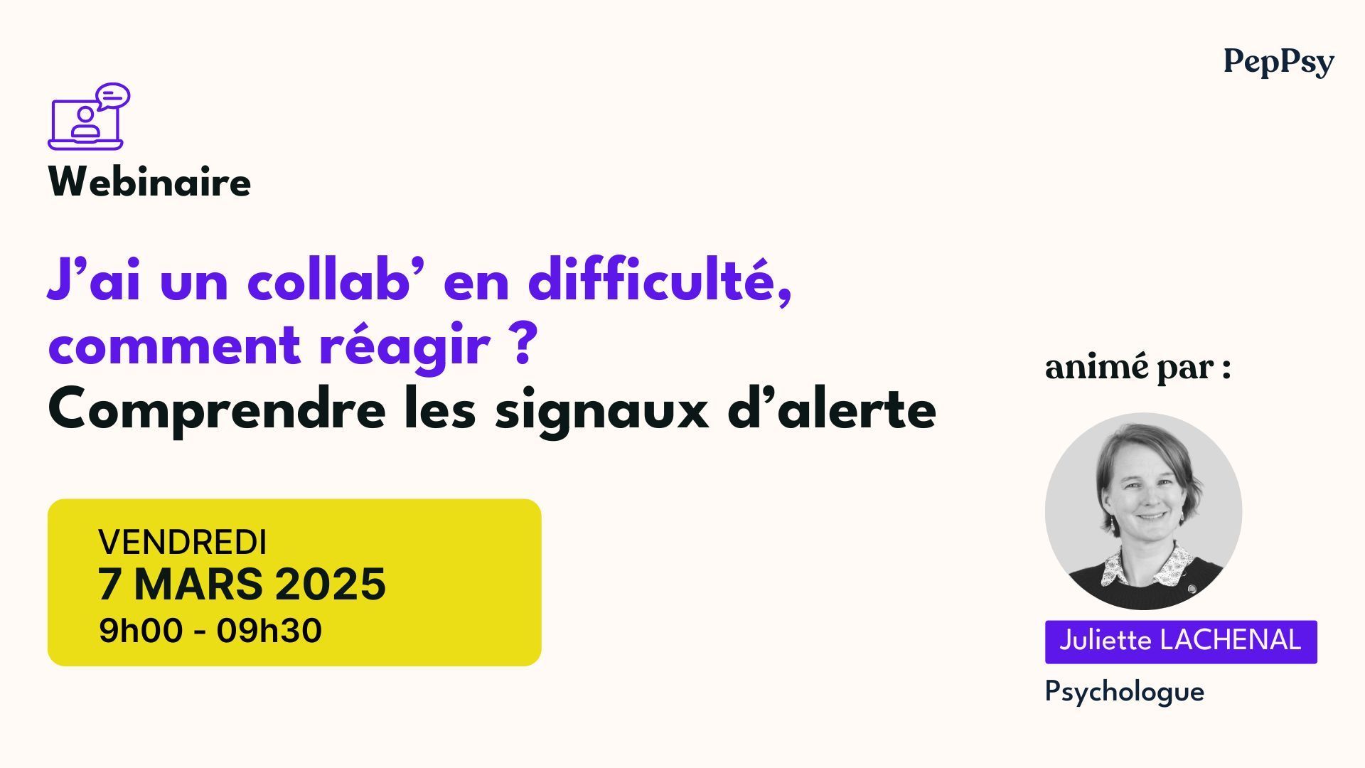 Webinaire : « Mieux travailler ensemble » sur la santé mentale et la performance sociale, le 4 avril 2025,