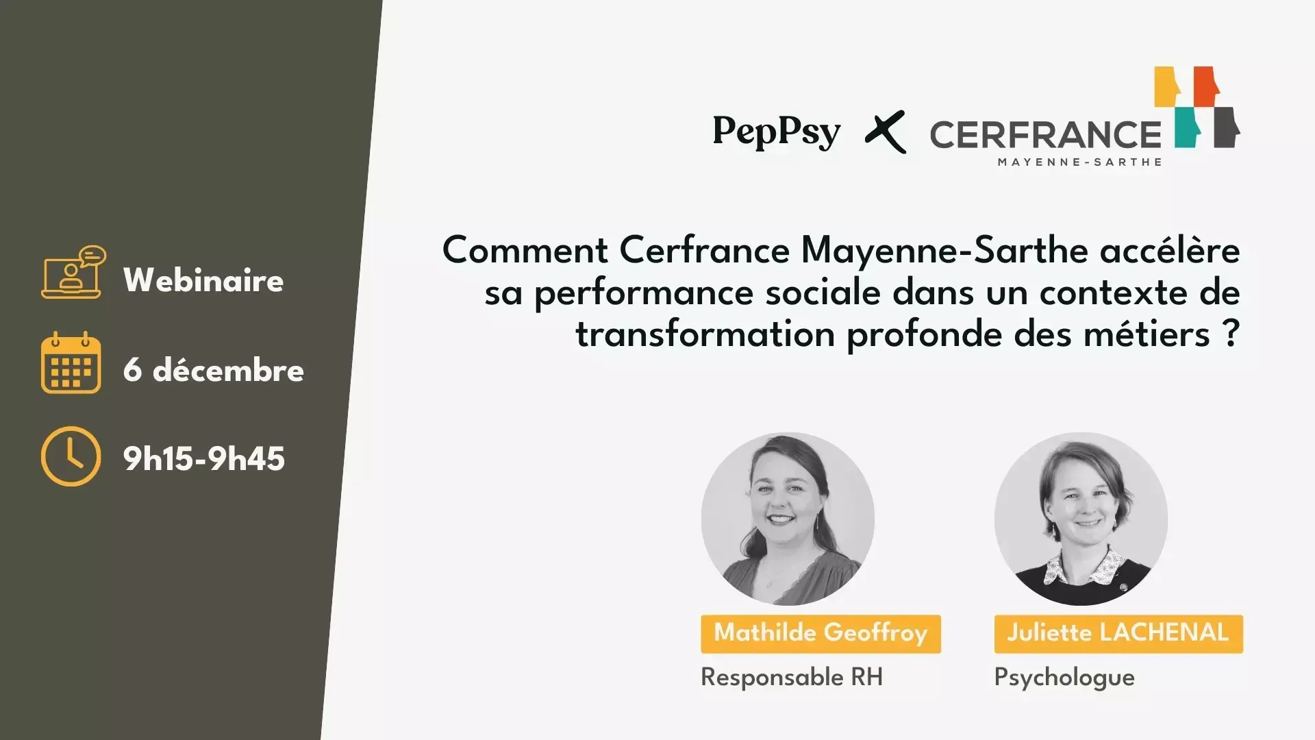 Webinar avec pour titre :