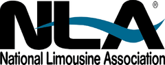 NLA logo with black letters, blue wave, and text 
