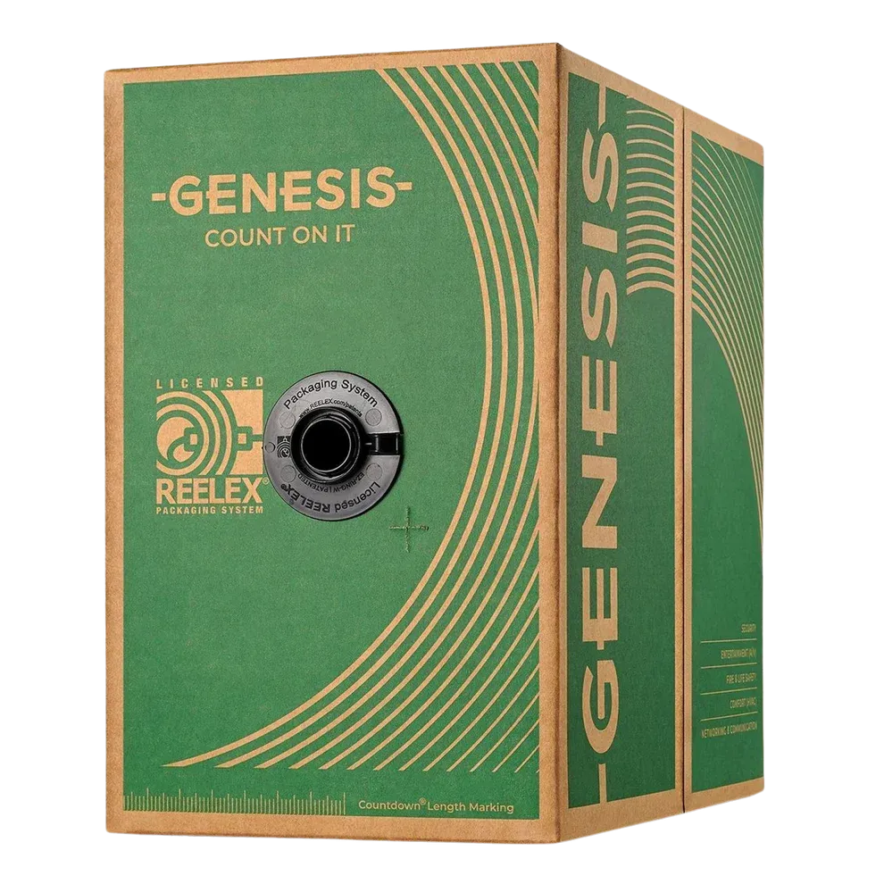 White cable with black, red, and white wires exposed. The cable is labeled