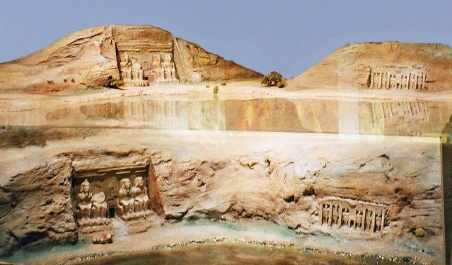Abu Simbel temples relocation (before and after)
