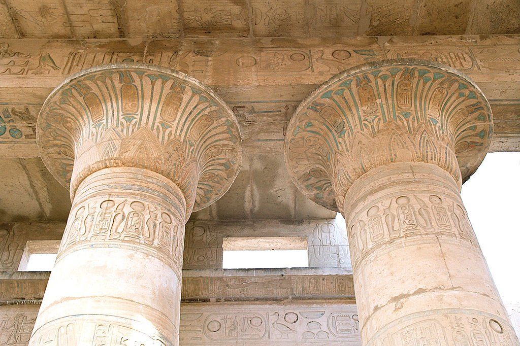Papyriform columns, Ramesseum Temple, Luxor