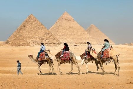 Camel ride at Giza Pyramids