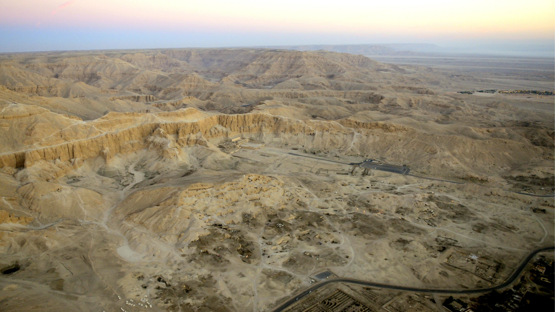 Overview of the Valley of the Kings in Luxor