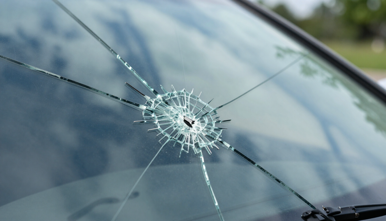 Windshield Crack Detail