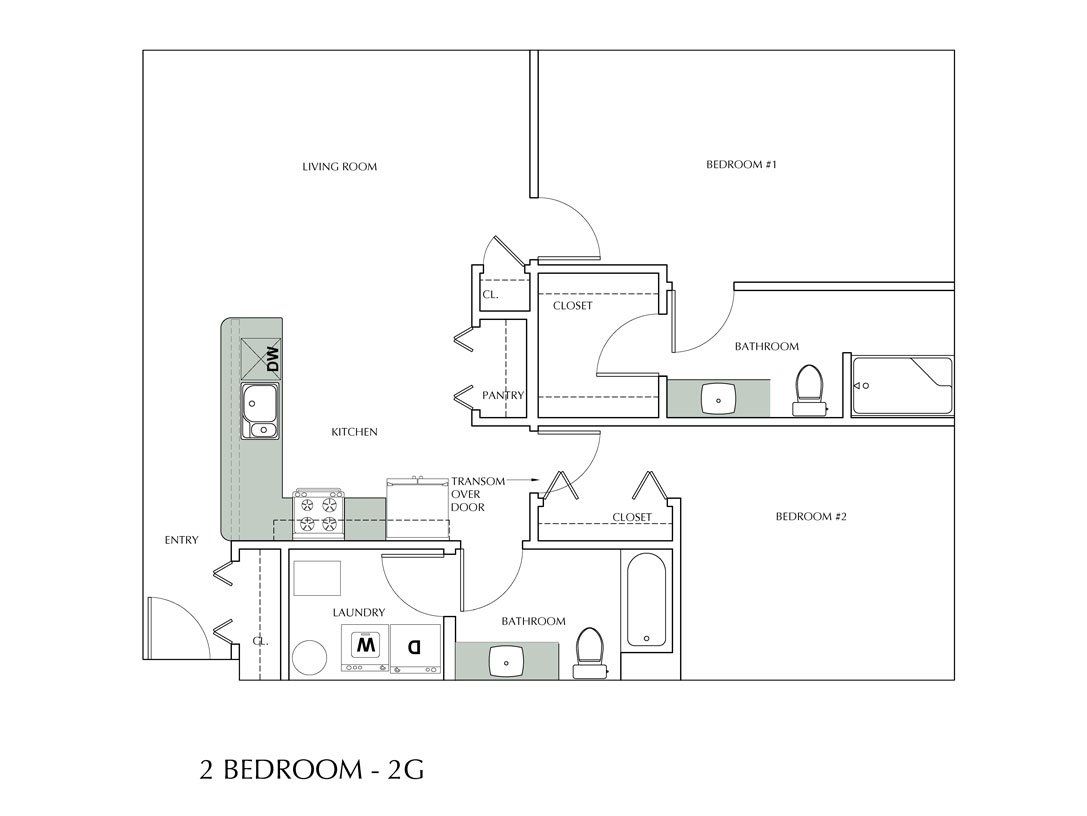 2 Bedroom 2G Floor Plan