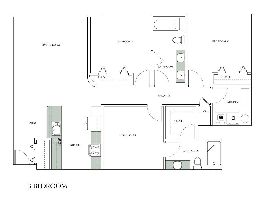 3 Bedroom Floor Plan