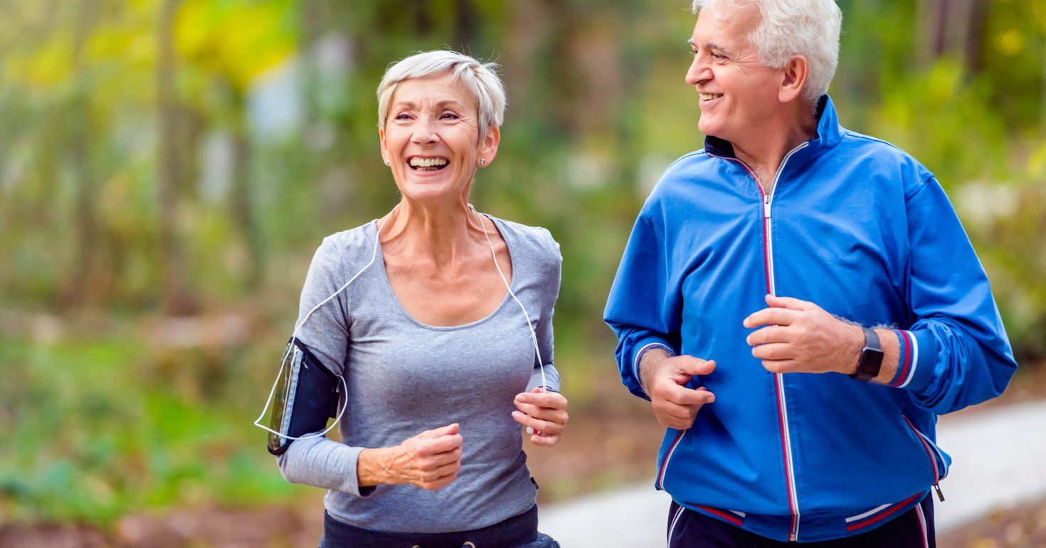Senior Couple Jogging — Sandy Spring, MD — Brooke Grove Retirement Village
