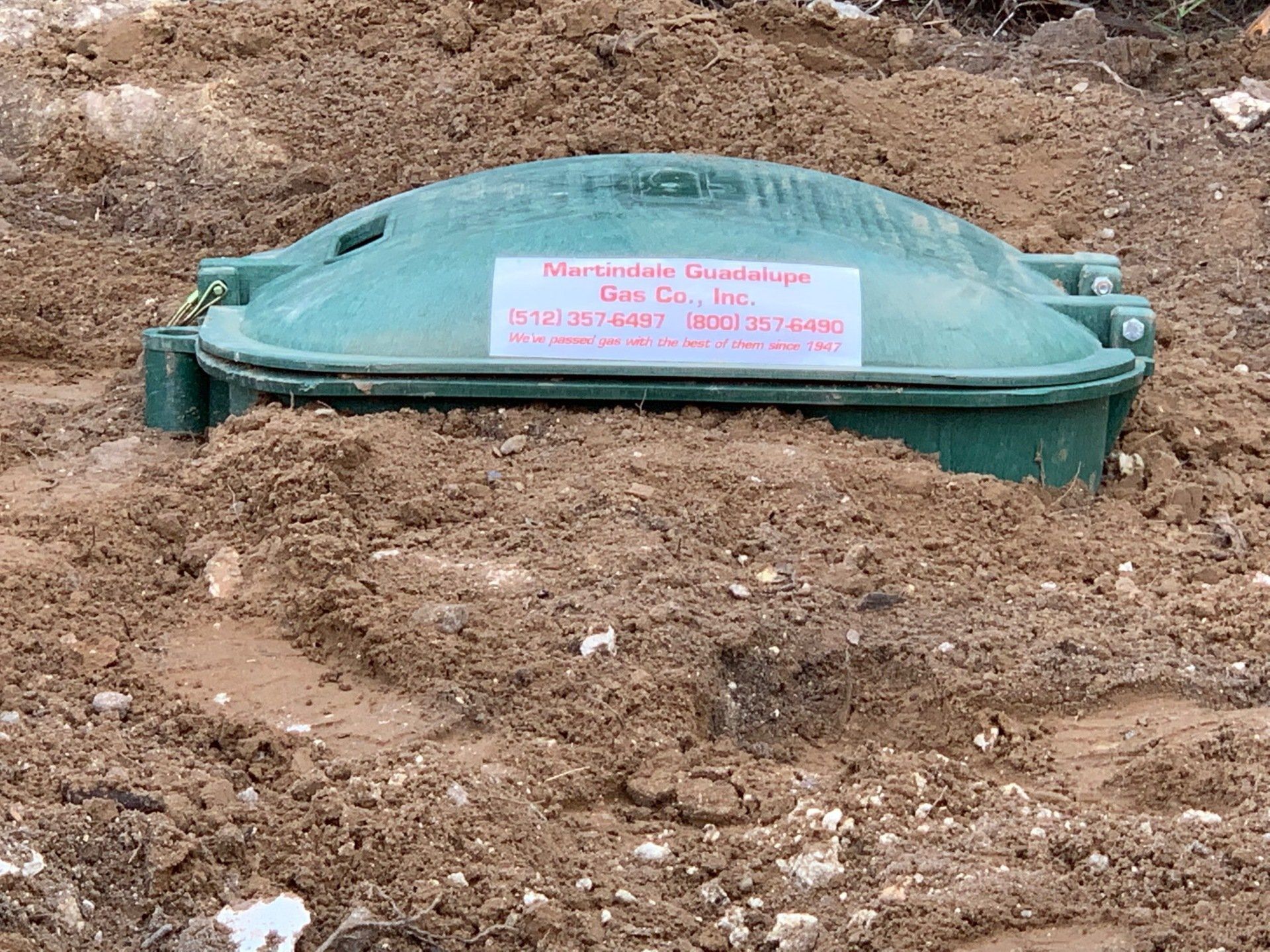 Ready To Cover Green Receptacle | Martindale, TX | Martindale Guadalupe Gas Company