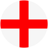 England flag: red cross on white circle.