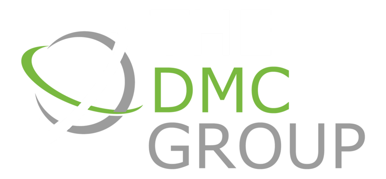 DMC Group logo with a circular gray design and green accents and text.