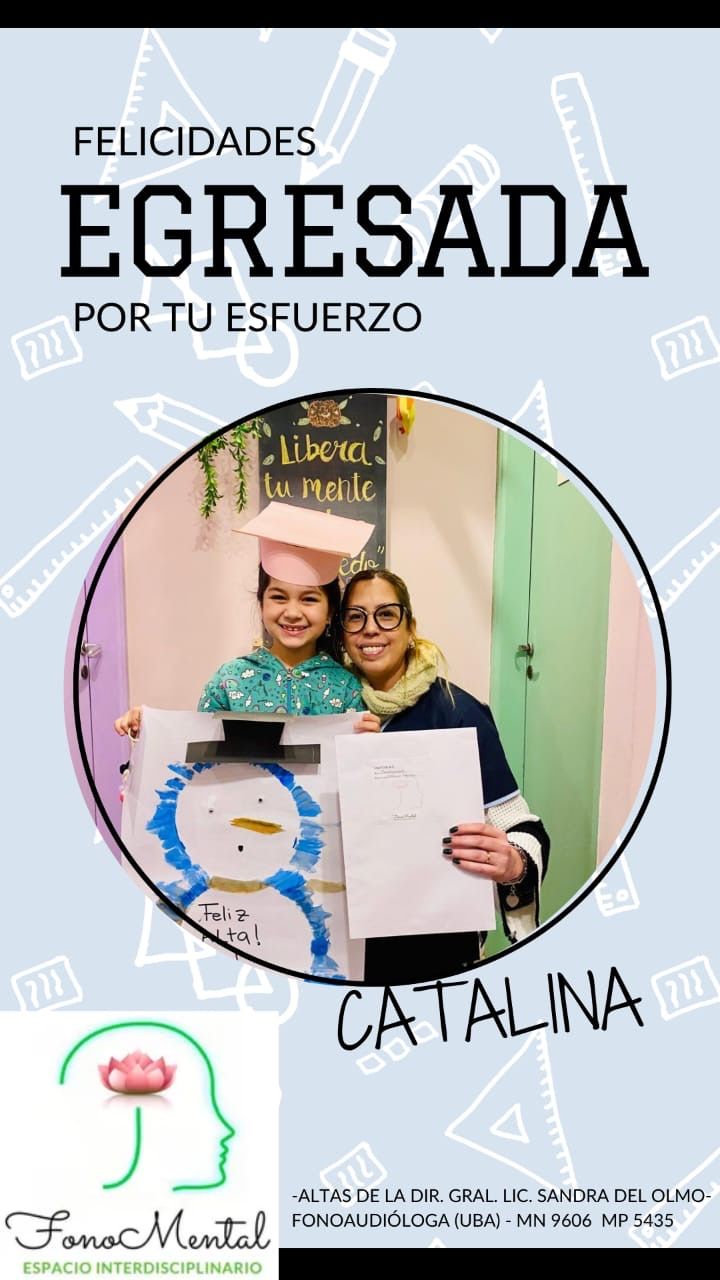 Gráfico de felicitación con dos personas sosteniendo una obra de arte. 