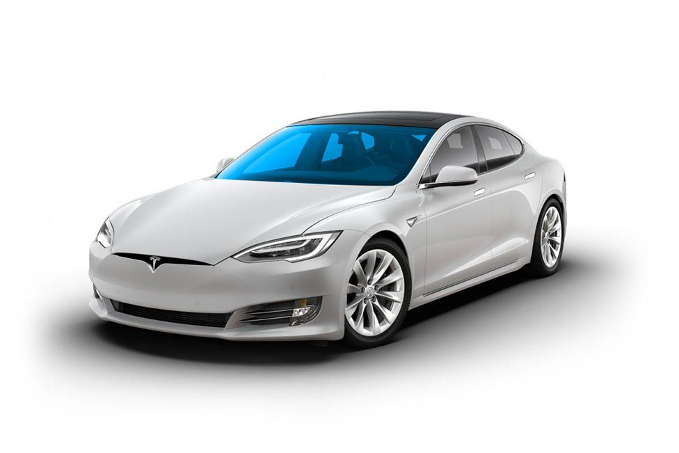 tesla full windshield window tint