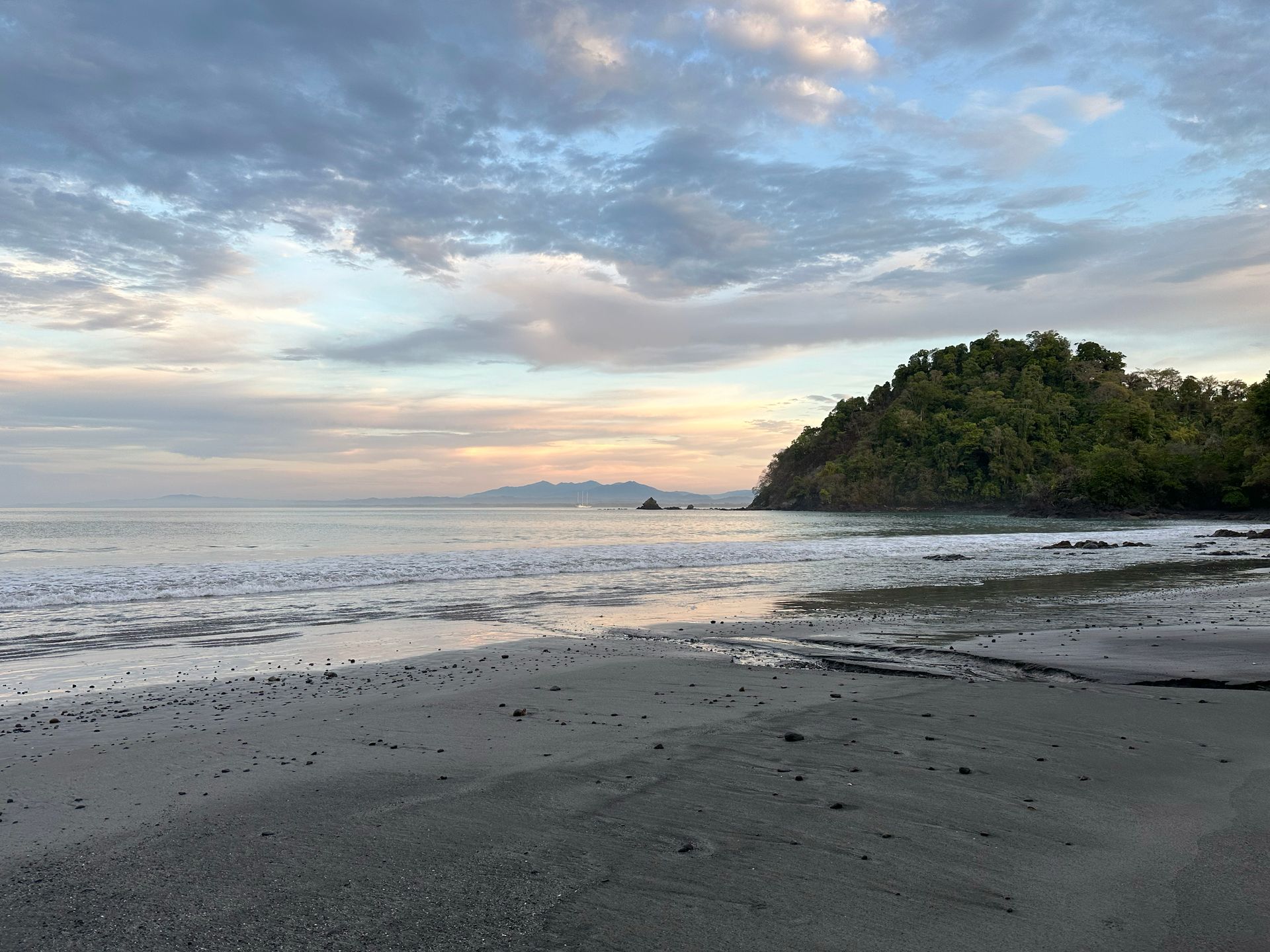 There is a small island in the middle of the ocean.
