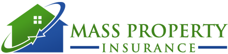 Mass Property Insurance logo with a green house and blue roof icon beside the company name.