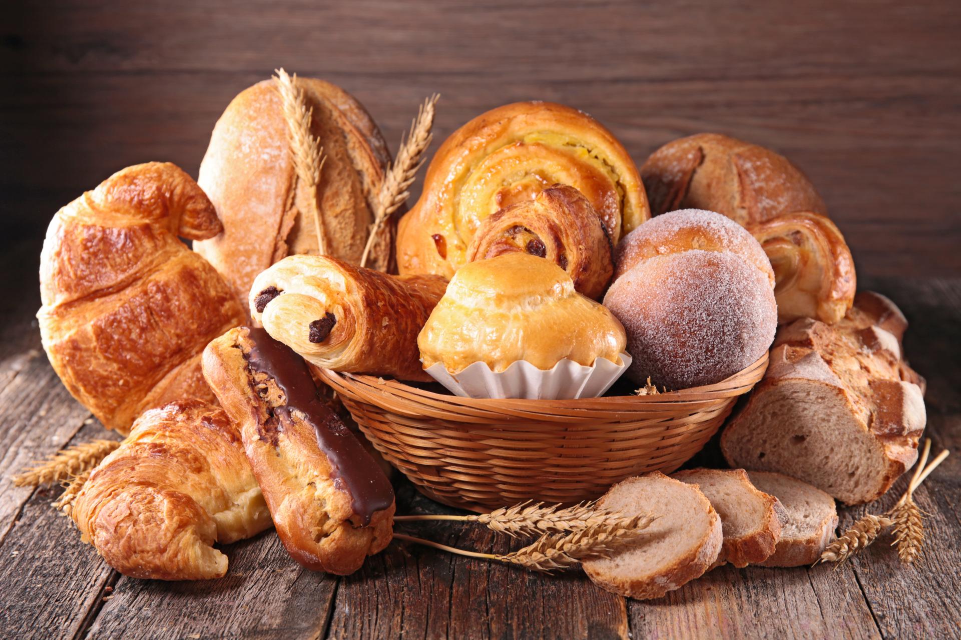 view of bakery products in a basket
