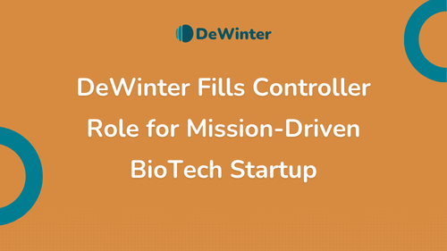 DeWinter Fills Controller Role for Mission-Driven BioTech Startup