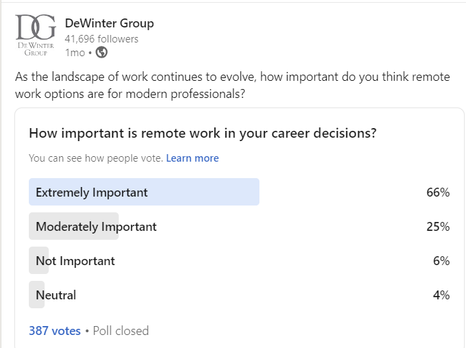 Poll: How important is remote work in your career decisions?