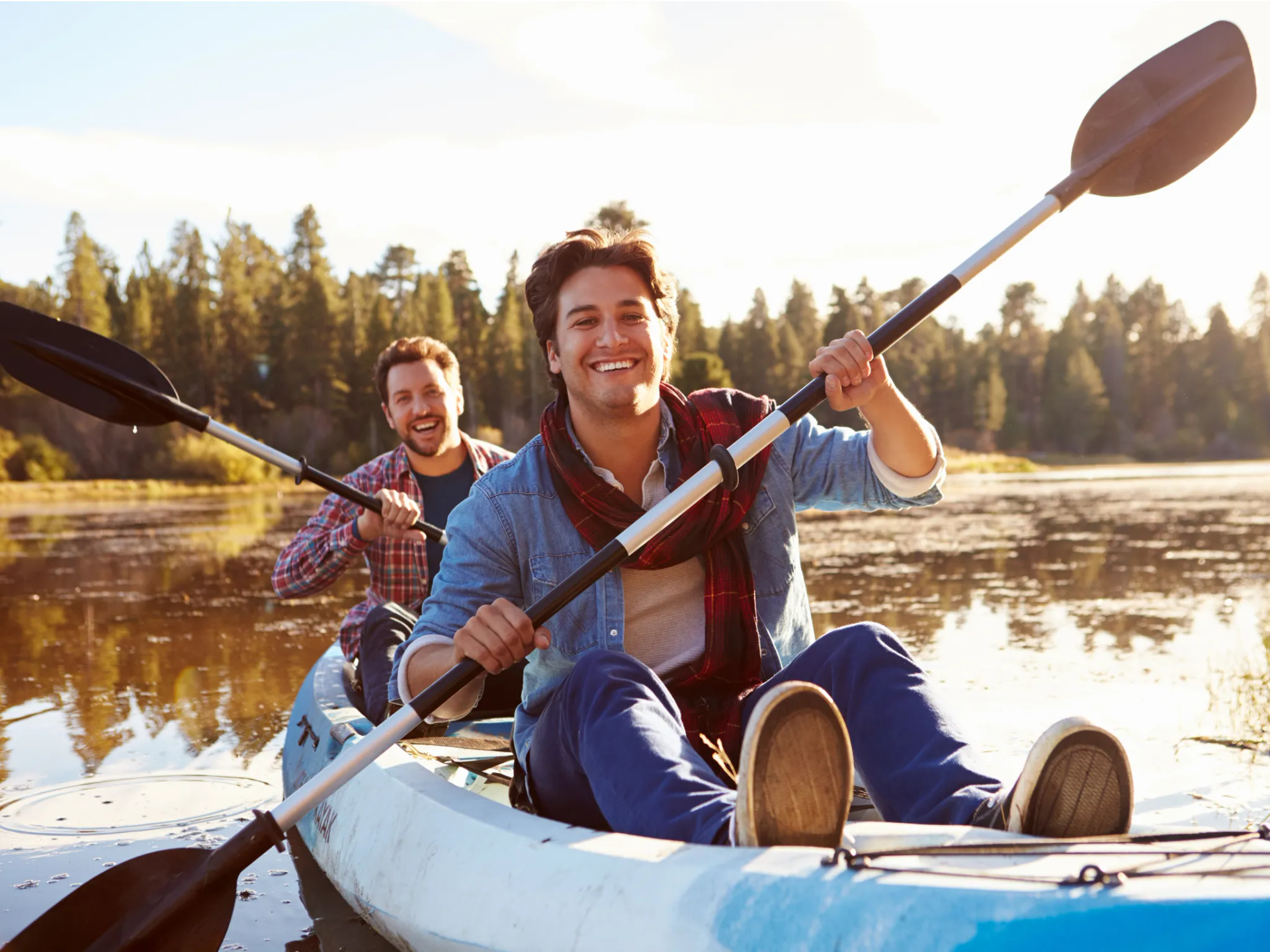 People Kayaking