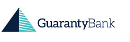 GuarantyBank logo: a blue and teal triangular shape with the text "GuarantyBank".