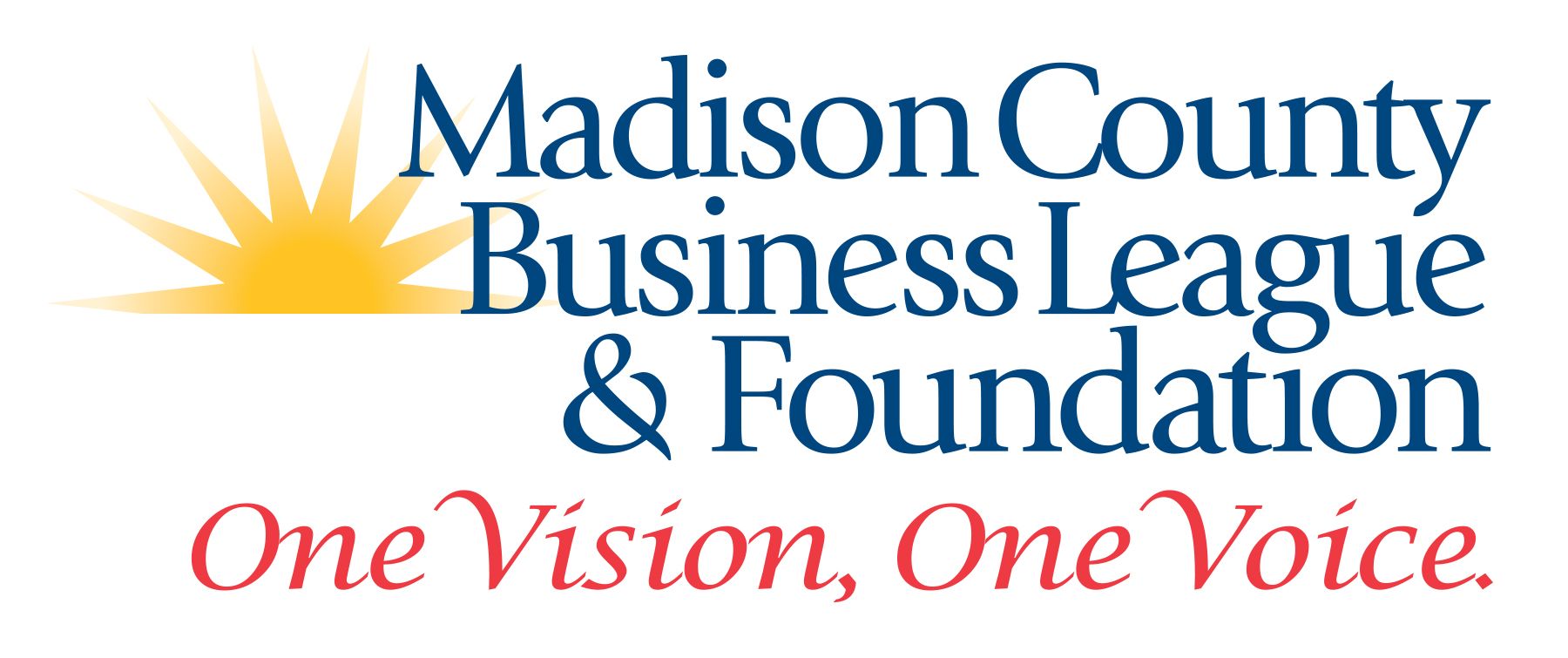 The madison county business league and foundation logo