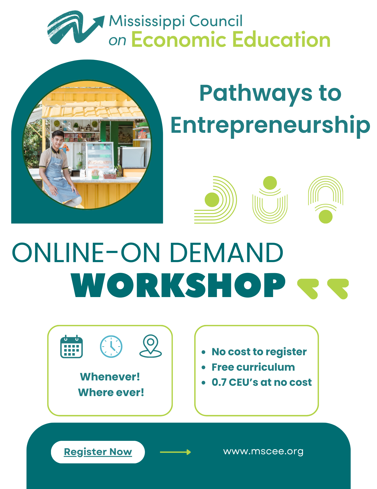 The mississippi council on economic education is offering an online-on-demand workshop.