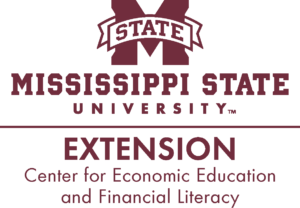 A logo for mississippi state university extension center for economic education and financial literacy