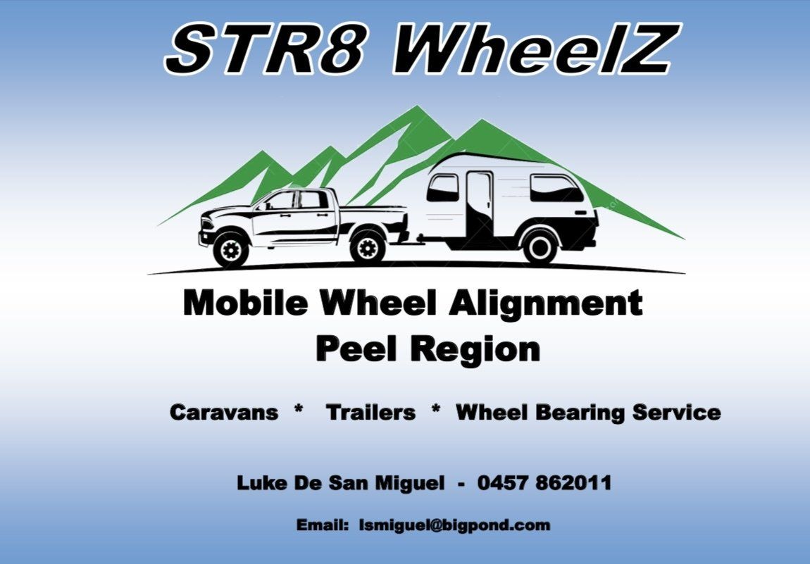 mobile wheel alignment for caravans and camper trailers