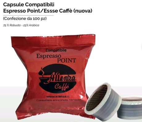un sacchetto di capsule compatibili espresso point / esse caffe