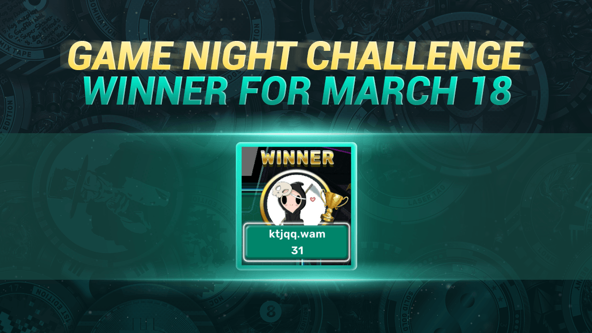 Closed Beta KOGs: SLAM! Game Night Challenge Winner for March 11