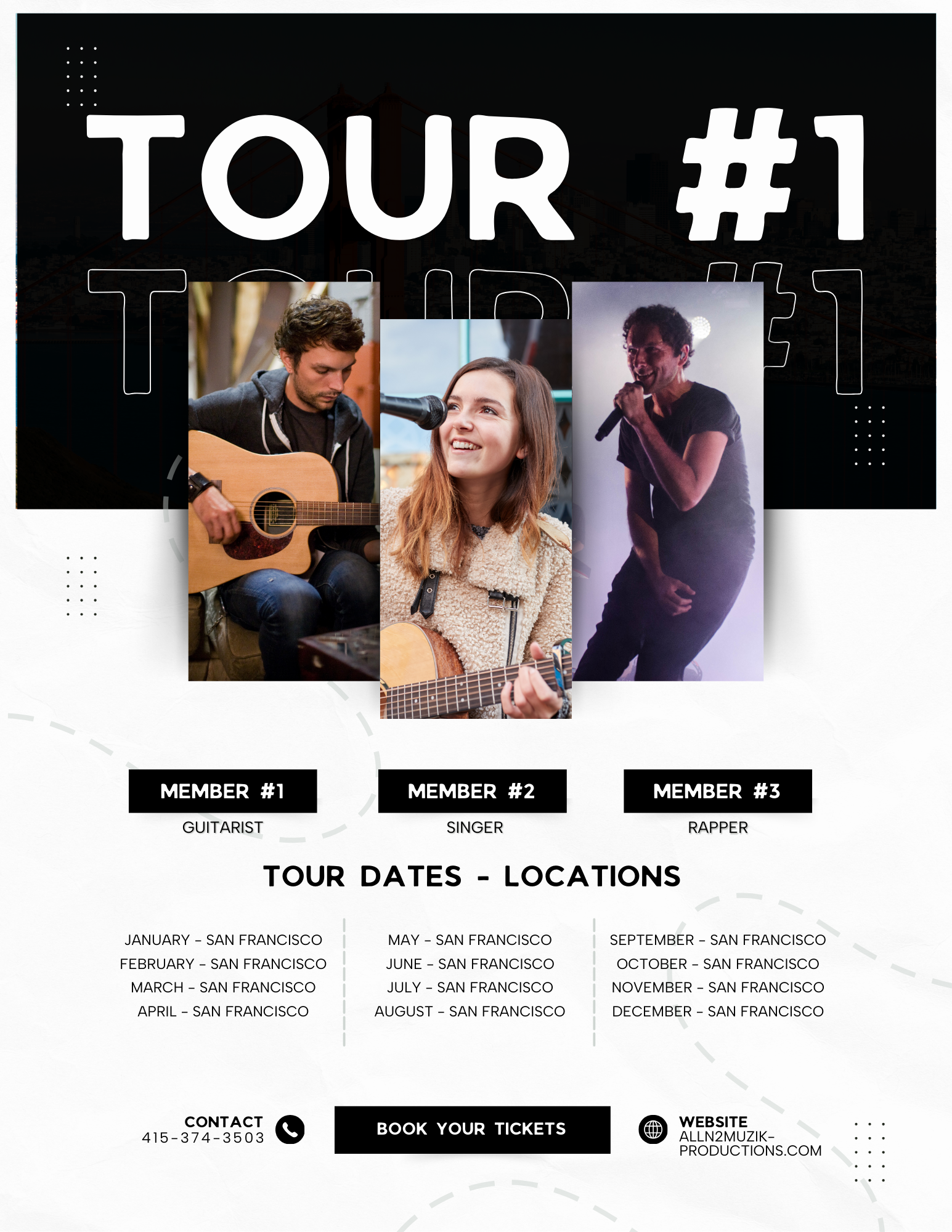 All N2 Muzik Productions Tour Example