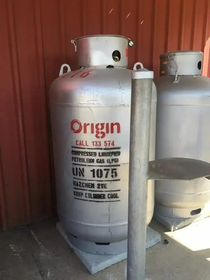 A Propane Tank with The Word Origin on It — North Coast Steel in South Kempsey, NSW