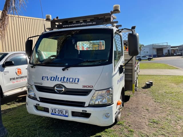 Truck Waiting for Engine Repair — Dyna Automotive in Paget, QLD