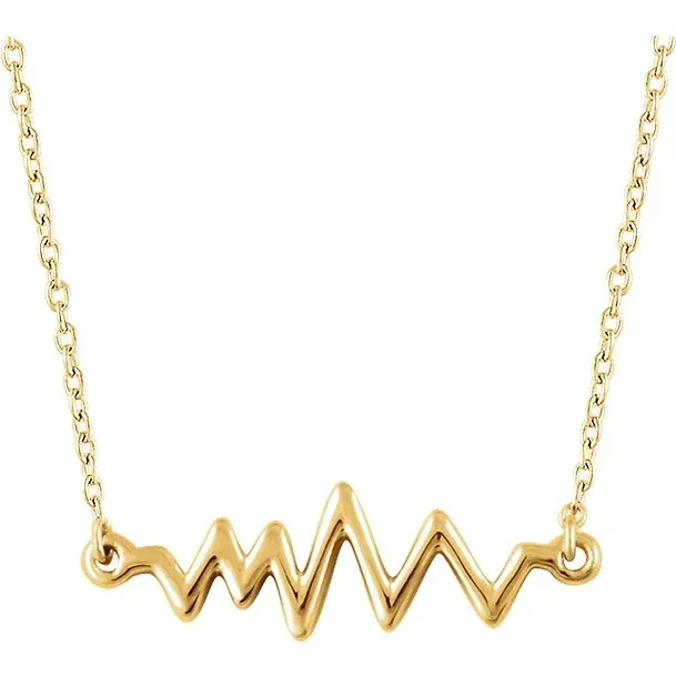 14kt heartbeat necklace