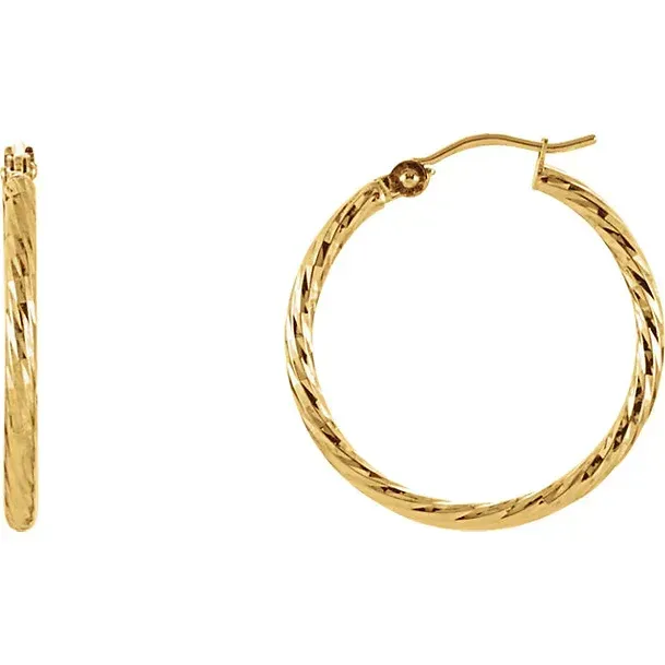 14kt Hoop
