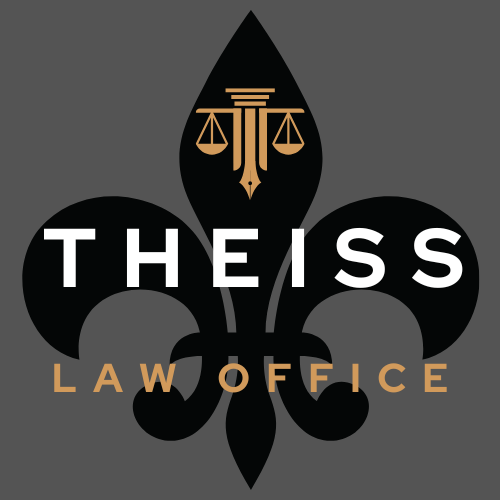 A logo for a law office called theiss law office