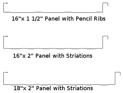 Standing Seam Panel Size Illustration — Palmer, AK — Magic Metals Inc