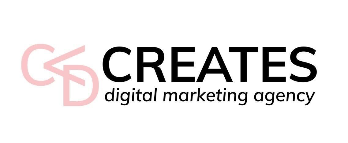 Logo for CKD Creates, a digital marketing agency. Features a pink CKD monogram and black text.