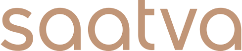 Saatva logo in a light brown color.