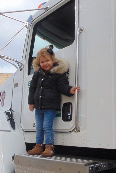 Grace on Oil Truck