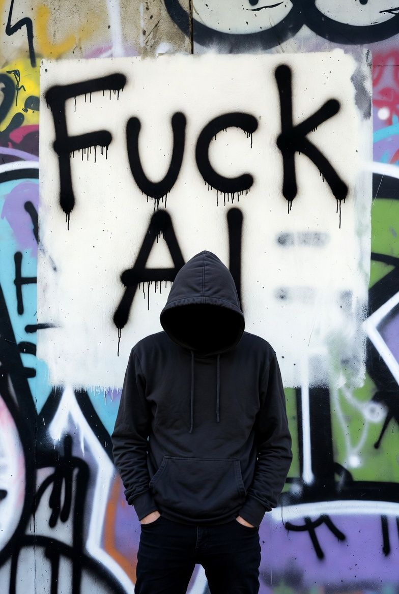 Man working on a computer with multiple monitors in a dimly lit home office.